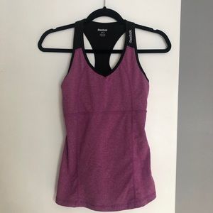 Reebok athletic tank with built in bra size small